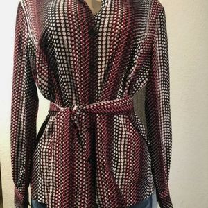 Croft&Barrow V neck Collar Women Size L Shirt Long